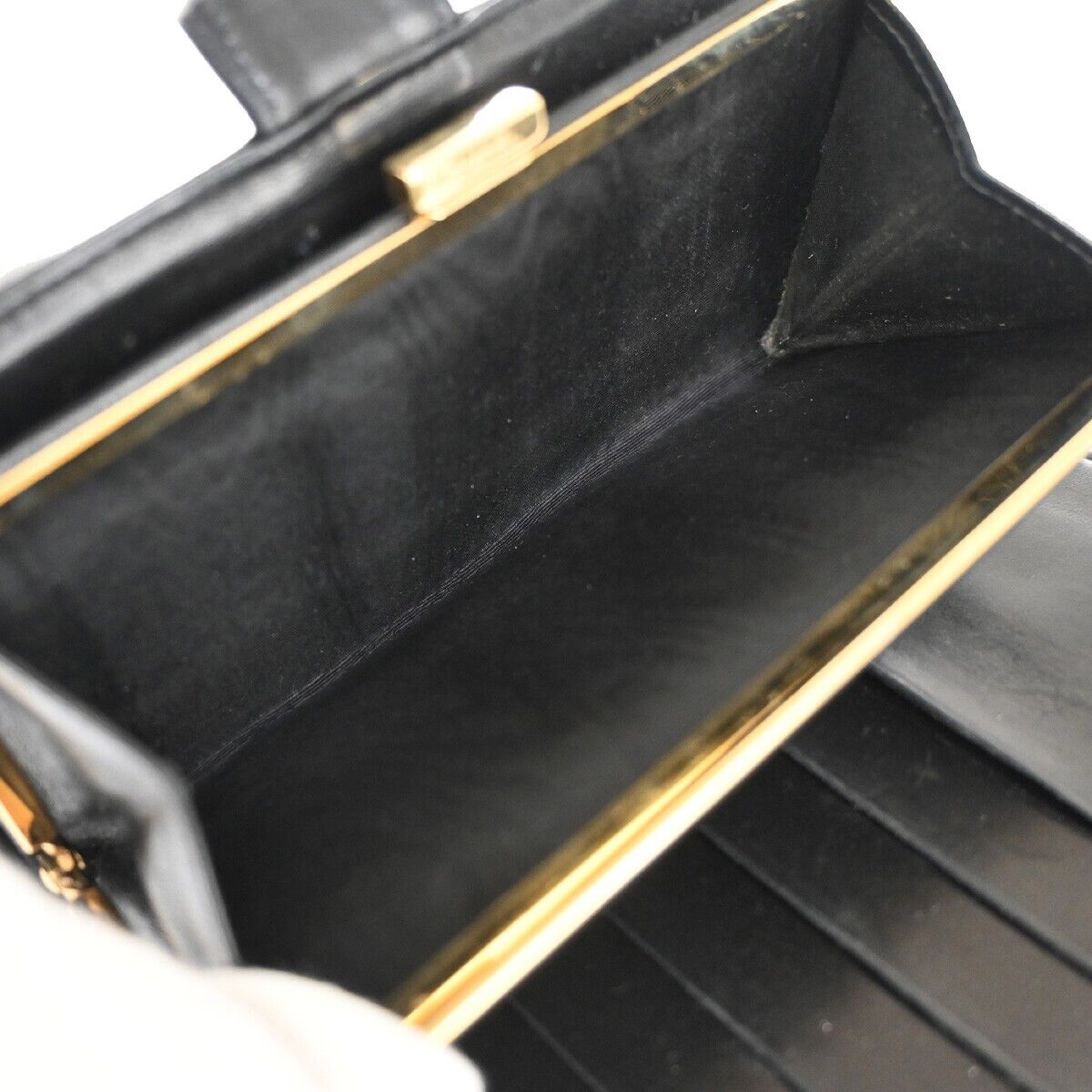 CHANEL CC Logo Long Bifold Wallet Purse Caviar Skin Leather Brown Spain 30YD900