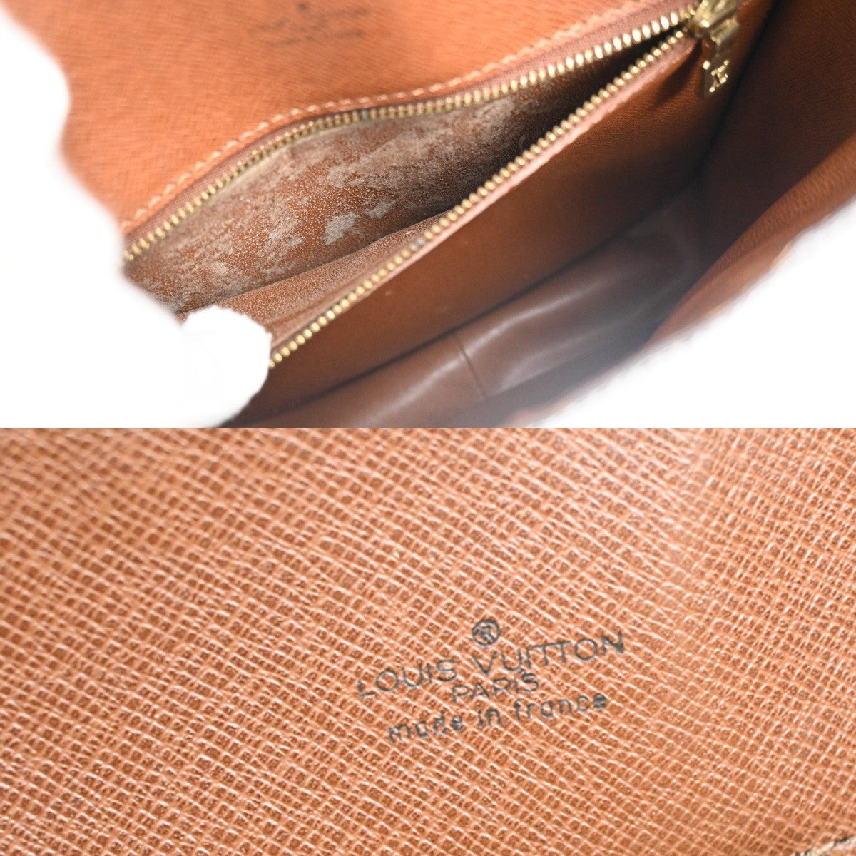 LOUIS VUITTON Saint Cloud GM Shoulder Bag Monogram Leather Brown M51242 32YH880