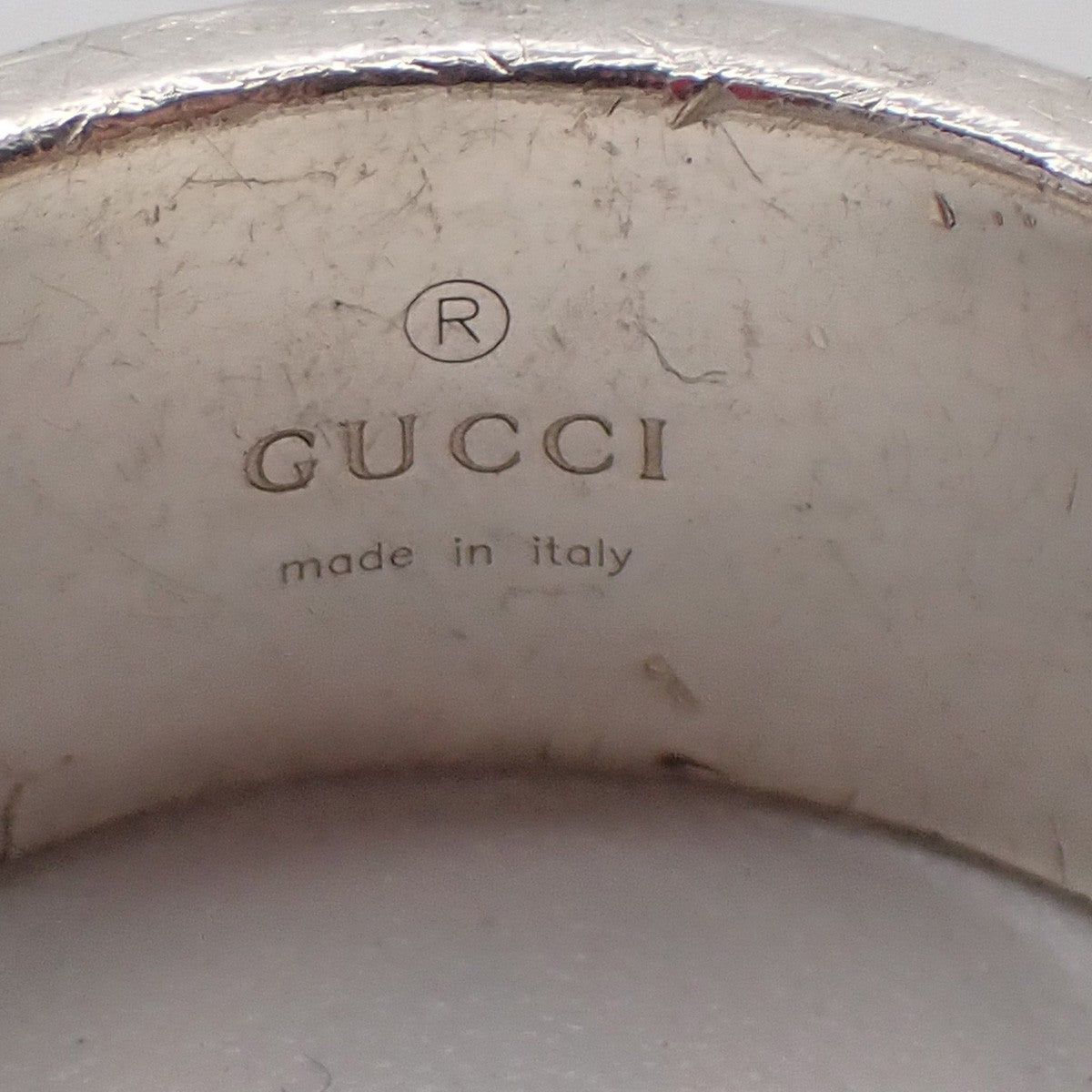 GUCCI G Logo Ring Silver 925 Size 21 Italy Accessory 07EG248