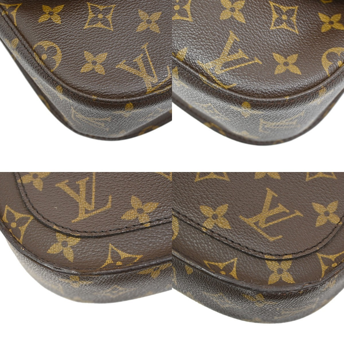 LOUIS VUITTON Saint Cloud GM Shoulder Bag Monogram Leather Brown M51242 32KB540