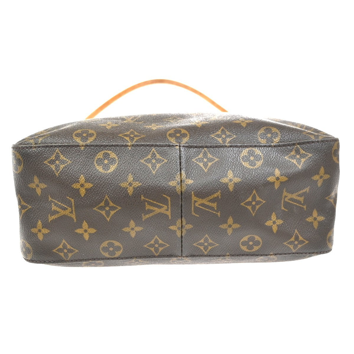 LOUIS VUITTON Logo Looping GM Shoulder Bag Monogram Leather Brown M51145 79ZA042