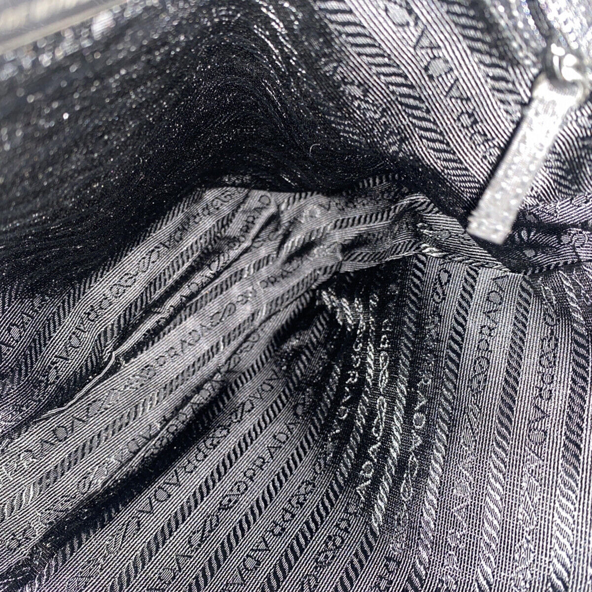 PRADA Logo Tessuto Crossbody Shoulder Bag Nylon Leather Black SHW Italy 91YG555