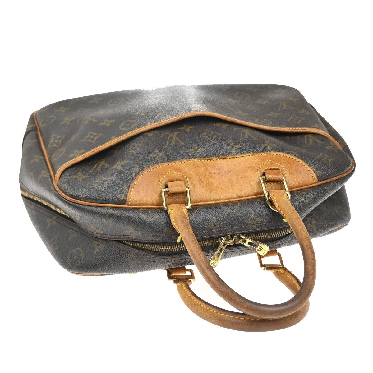 LOUIS VUITTON LV Logo Deauville Hand Bag Monogram Leather Brown M47270 36KP401