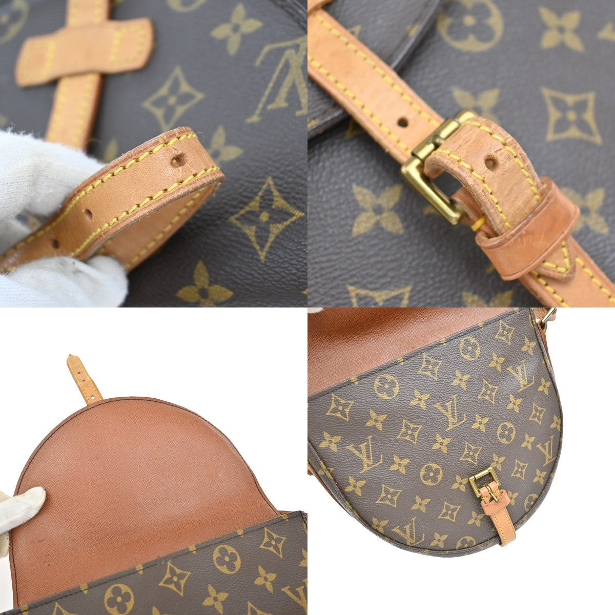 LOUIS VUITTONI Chantilly MM Shoulder Bag Monogram Leather Brown M51233 80EF912