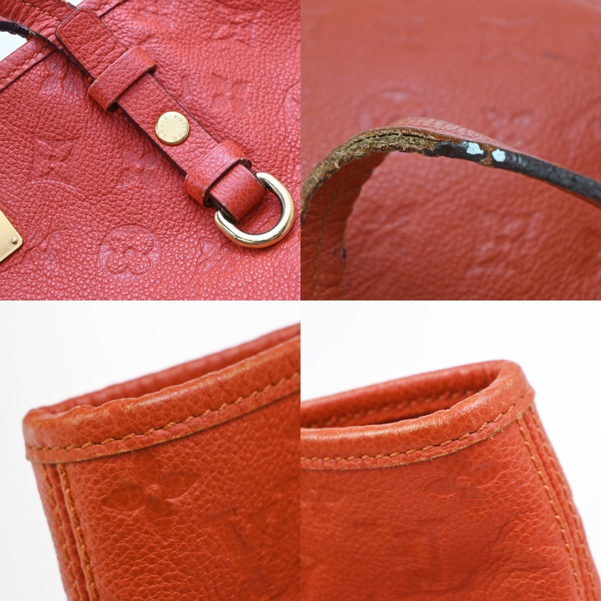 LOUIS VUITTON Citadin PM Shoulder Bag Monogram Empreinte Red M40556 82KP499