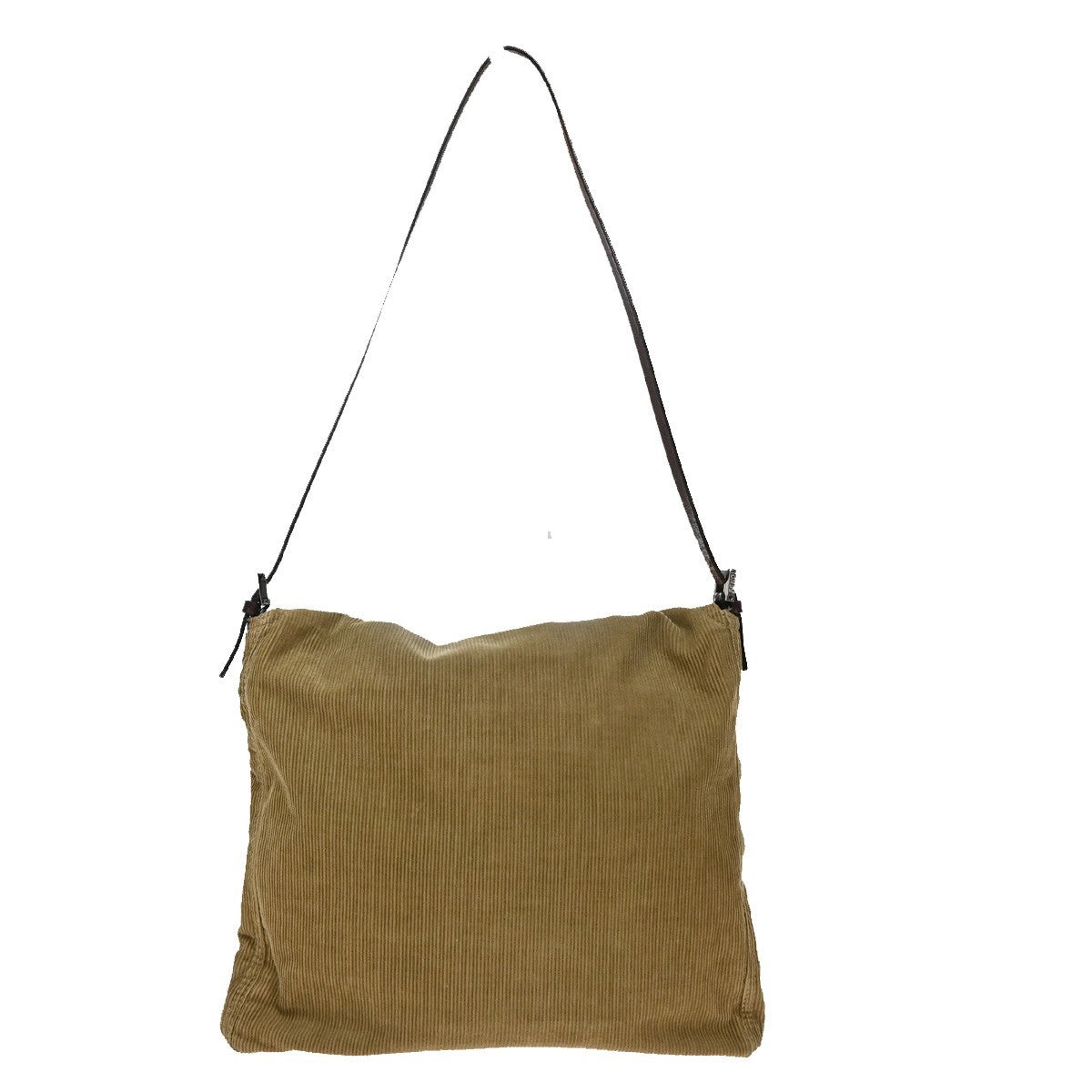 FENDI Mamma Baguette Shoulder Bag Corduroy Leather Brown BE SHW Italy 87CA870