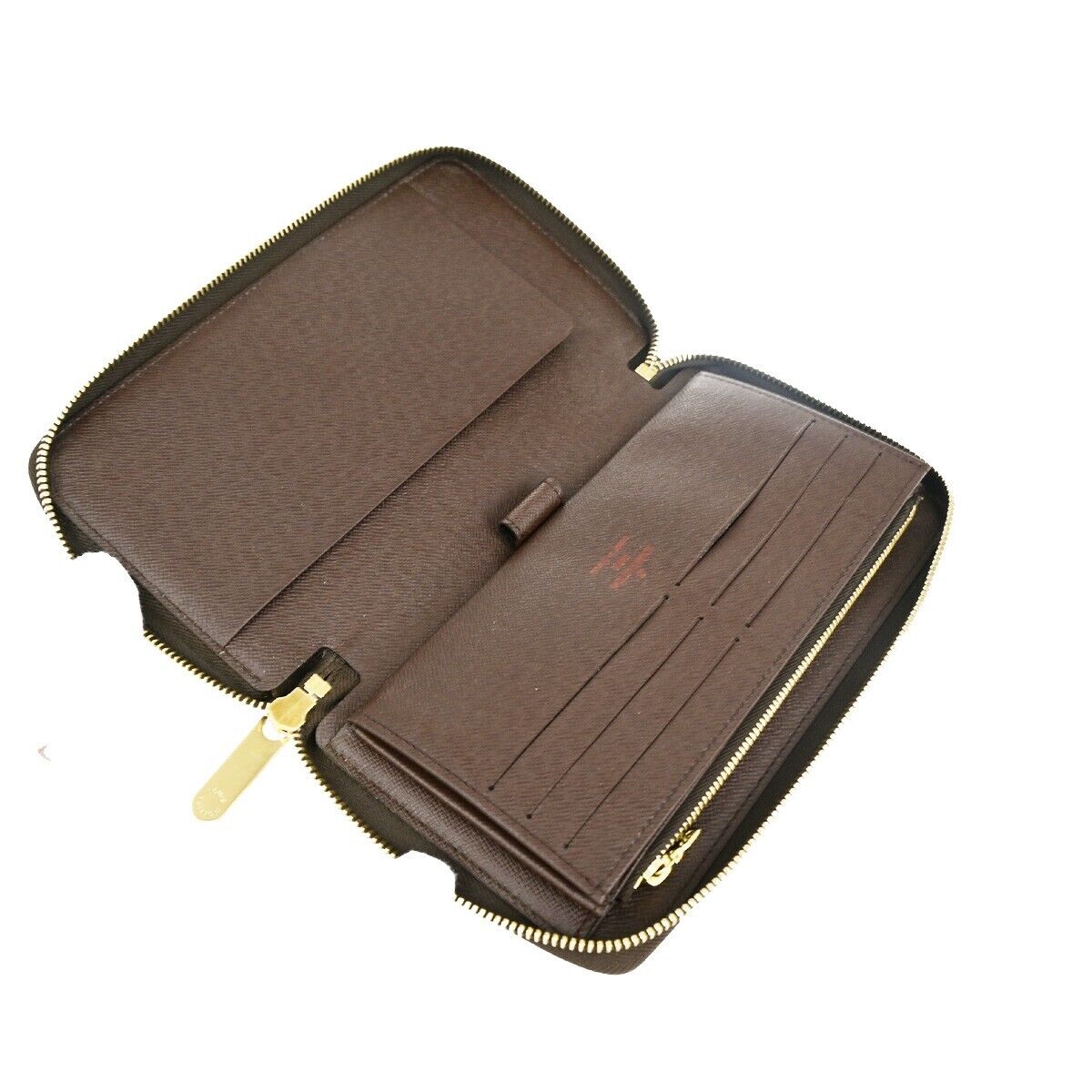 LOUIS VUITTON Zippy Organizer Long Wallet Damier Leather Brown N60003 84EC946