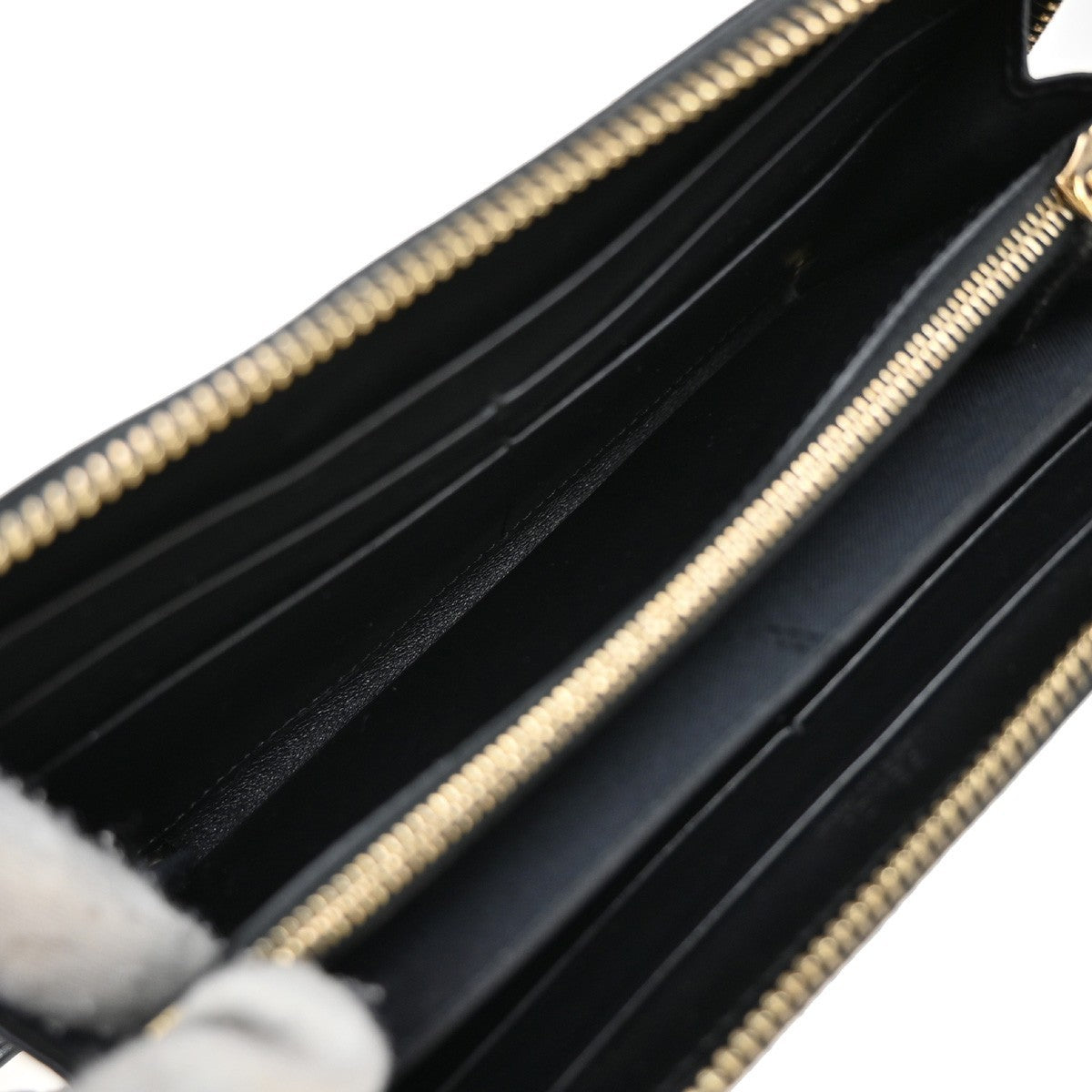 FENDI By The Way Logo Long Zip Around Wallet Leather Black GHW Italy 67KP310