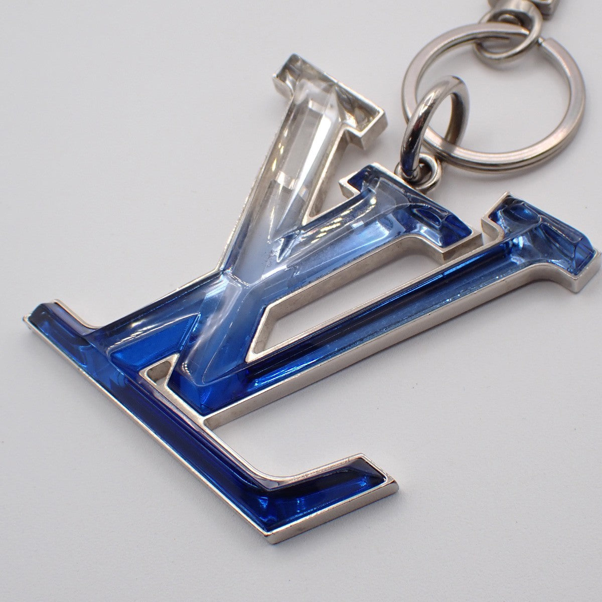 LOUIS VUITTON Bijoux Sac LV Prism Bag Charm Silver Blue MP2365 61KP566