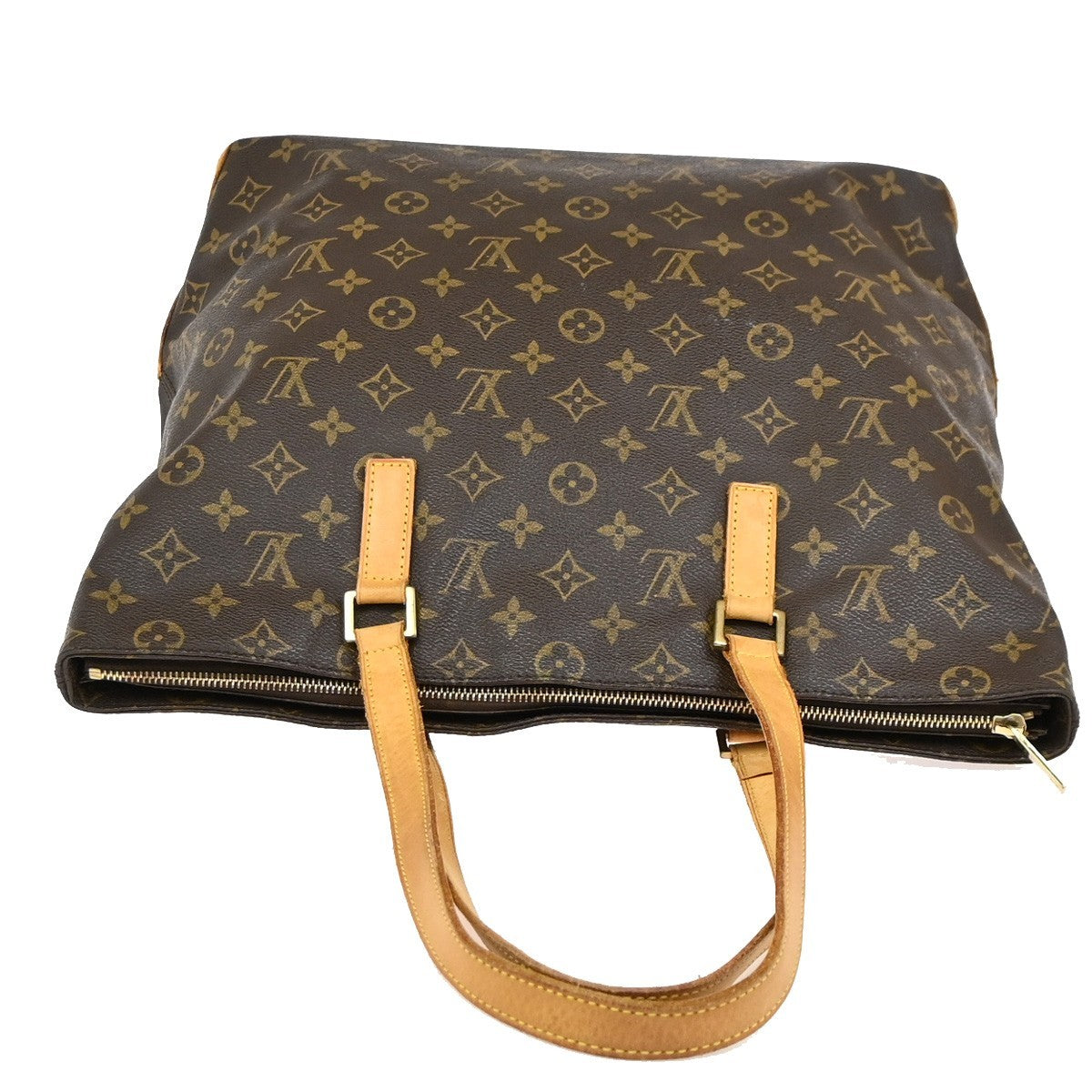 LOUIS VUITTON Cabas Mezzo Shoulder Bag Monogram Leather Brown USA M51151 77KD183