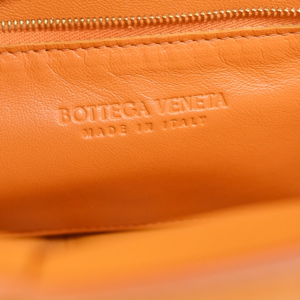BOTTEGA VENETA Maxy Intrecciato Cassette Shoulder Bag Leather Orange 40RL267