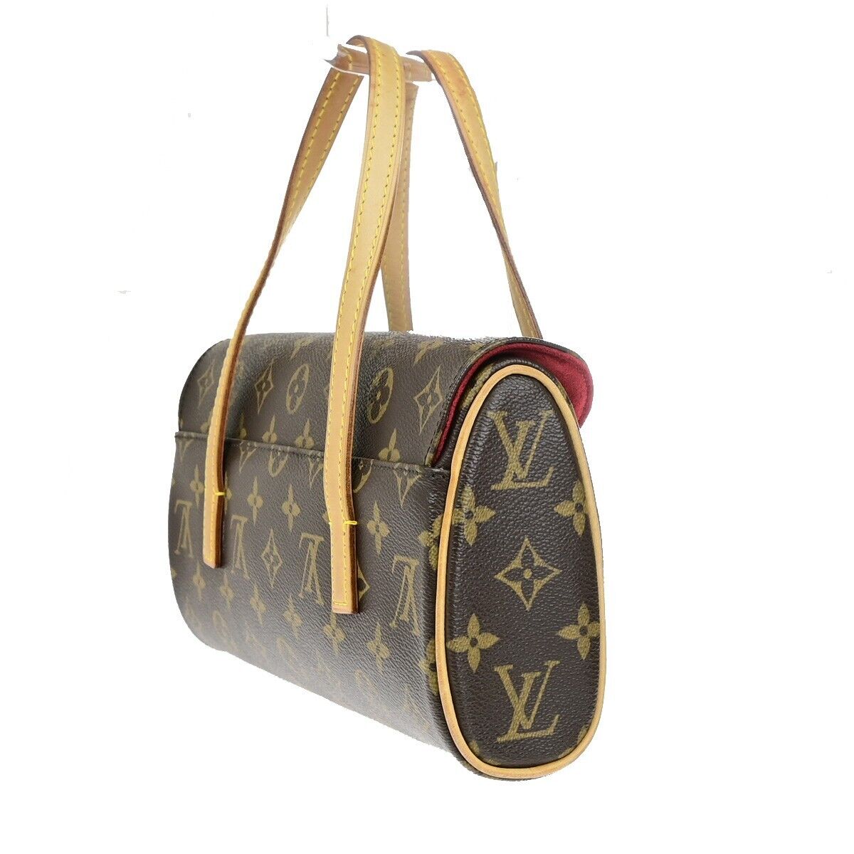 LOUIS VUITTON Sonatine Hand Bag Monogram Leather Brown France M51902 96ED206