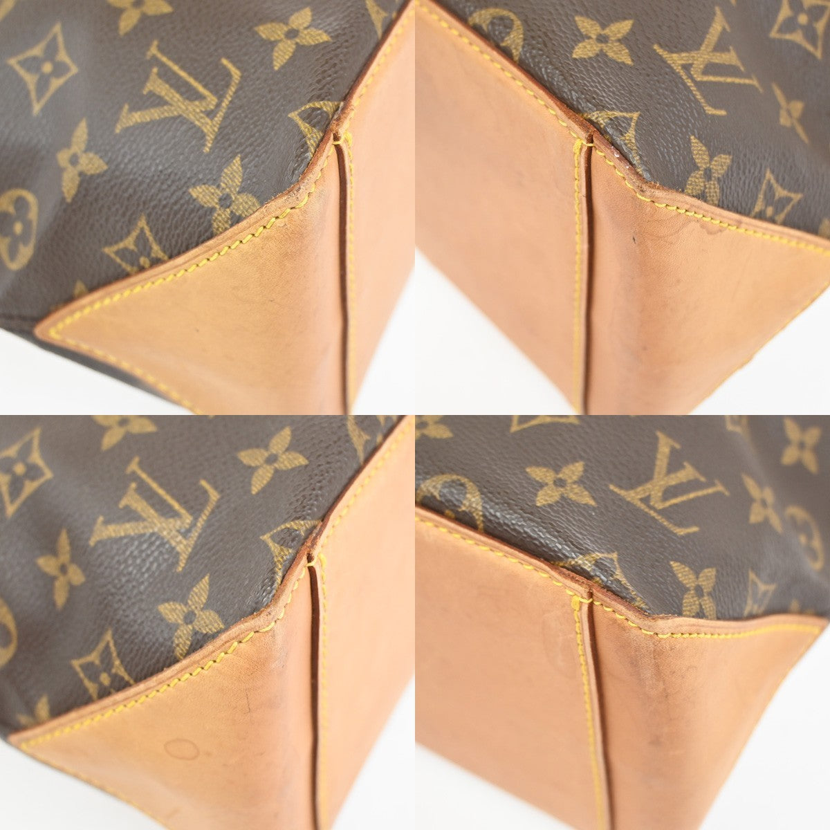 LOUIS VUITTON Cabas Piano Shoulder Bag Monogram Leather Brown M51148 93YJ044