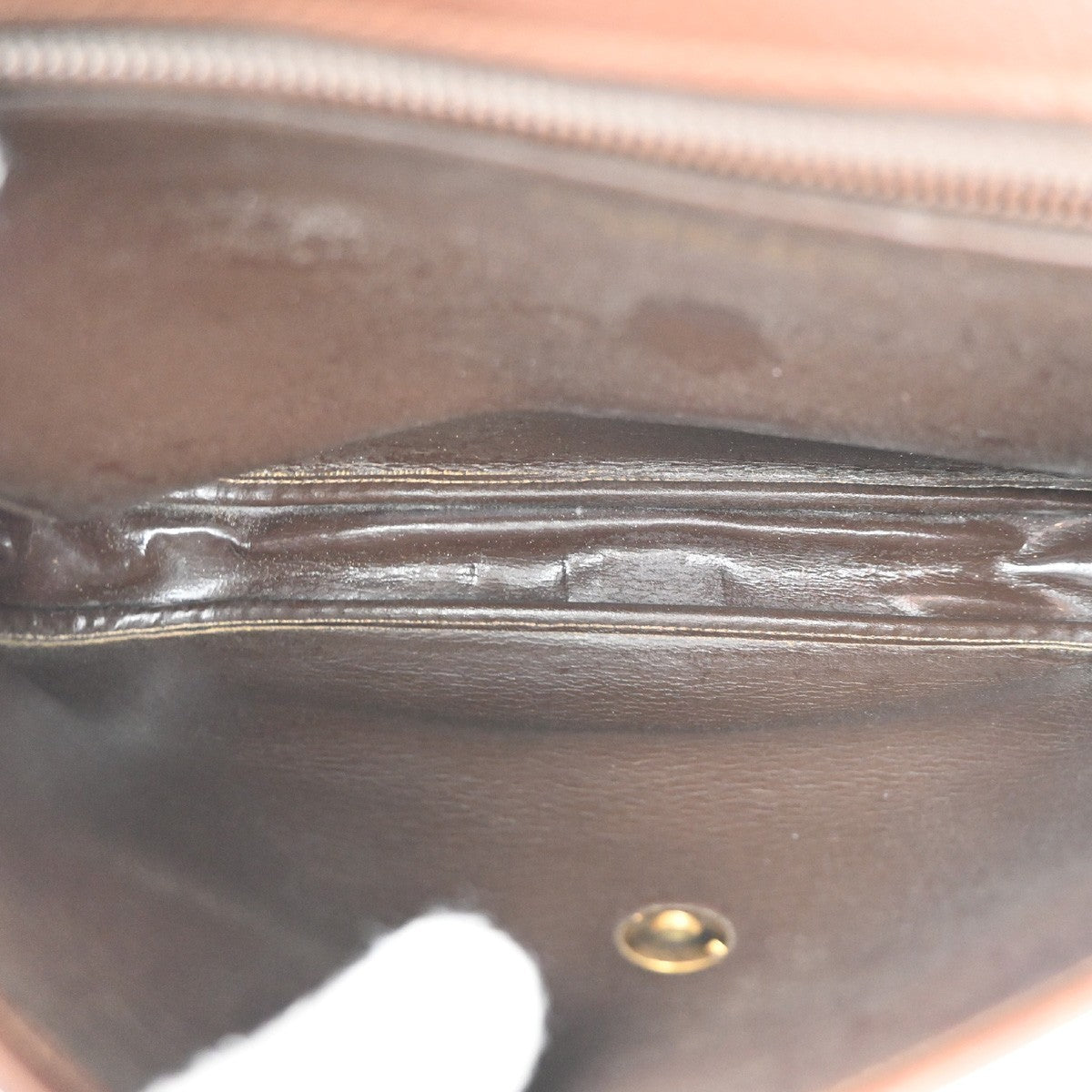 CHRISTIAN DIOR Crossbody Shoulder Bag Leather Brown GHW France 05KC538