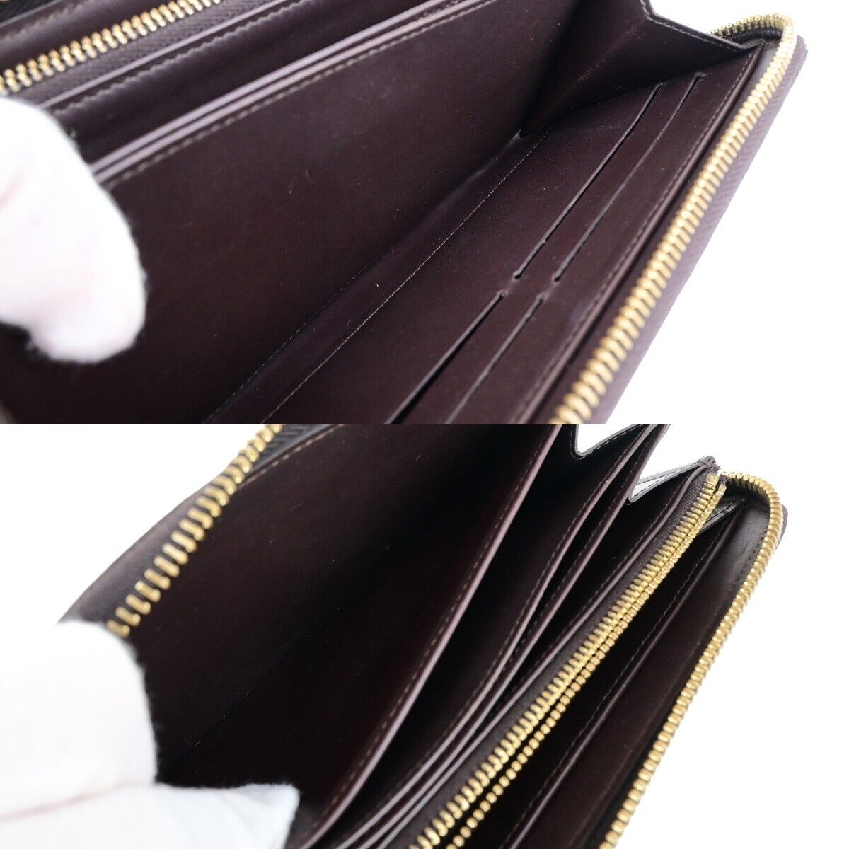 LOUIS VUITTON Zippy Long Wallet Monogram Vernis Leather Amarante M93522 36EB377