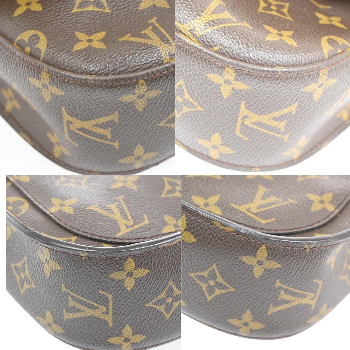 LOUIS VUITTON Saint Cloud GM Shoulder Bag Monogram Leather Brown M51242 34CA715