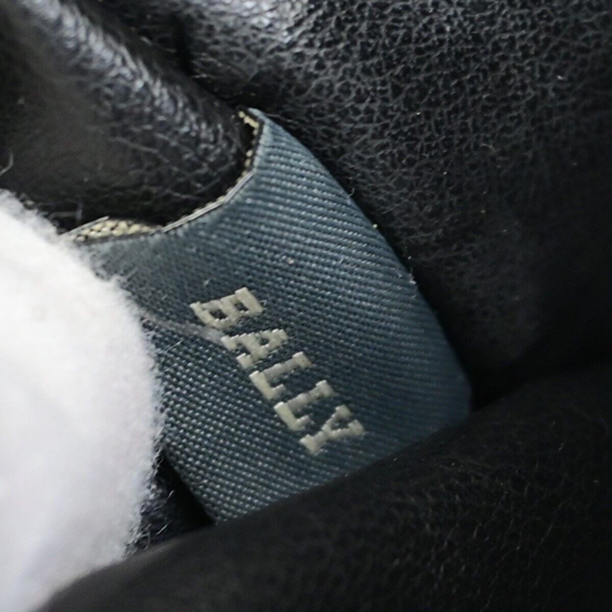 BALLY B Logo Fringe Tassel Shoulder Hand Bag Leather Black Gold-Plated 02FB399