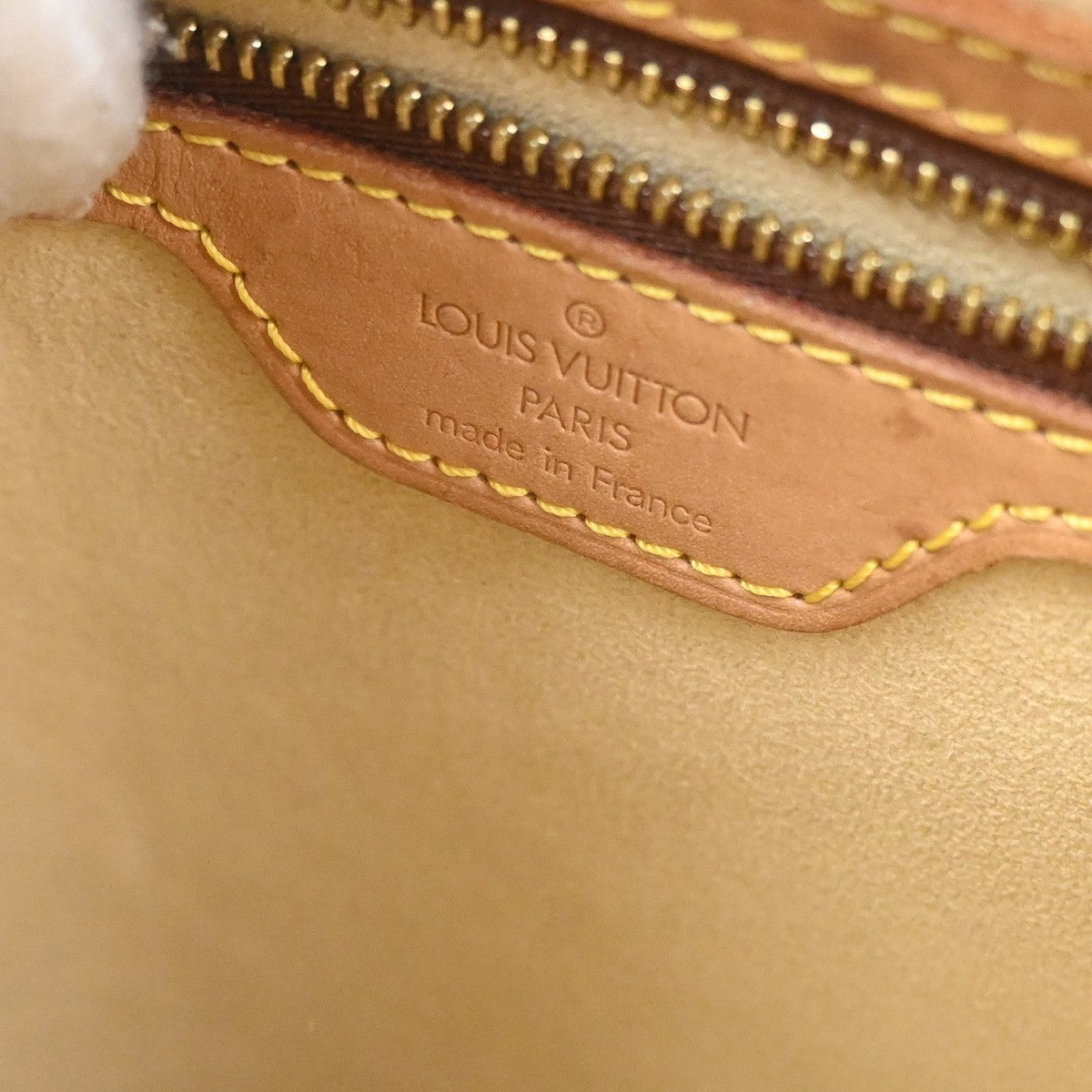 LOUIS VUITTON Logo Looping GM Shoulder Bag Monogram Leather Brown M51145 11CA656