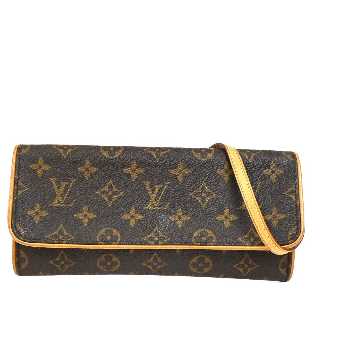LOUIS VUITTON Pochette Twin GM 2Way Shoulder Bag Monogram Brown M51852 84TA638