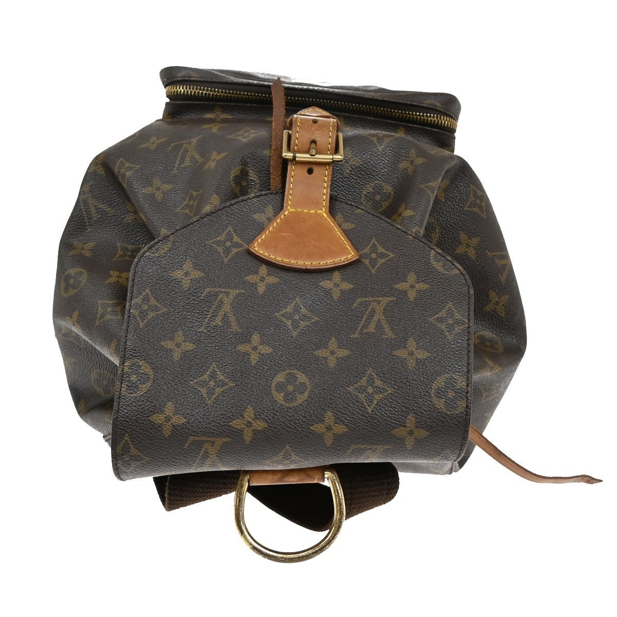 LOUIS VUITTON Montsouris GM Backpack Bag Monogram Leather Brown M51135 71KB593