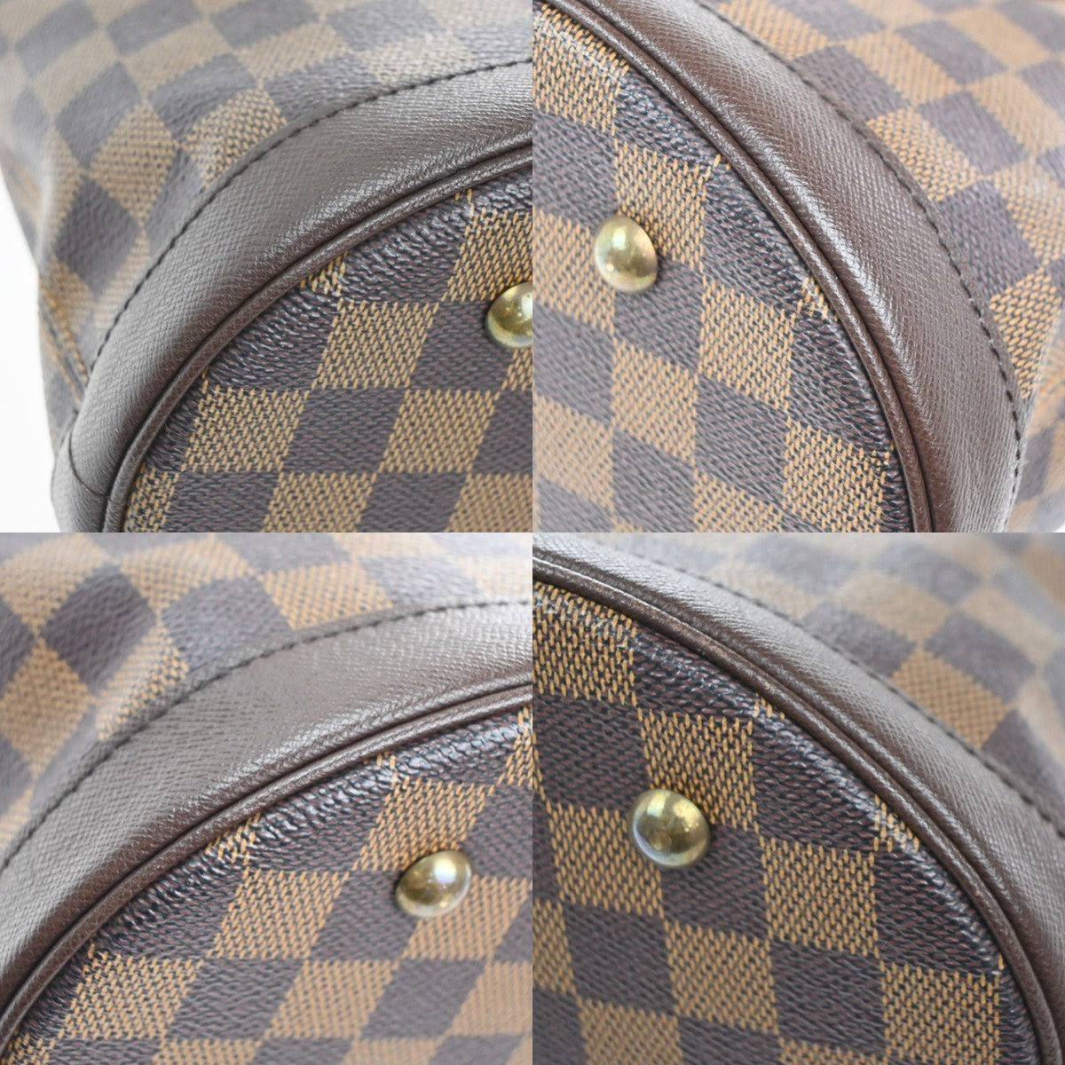 LOUIS VUITTON Marais Shoulder Bag Damier Ebene Leather Brown N42240 73MA408