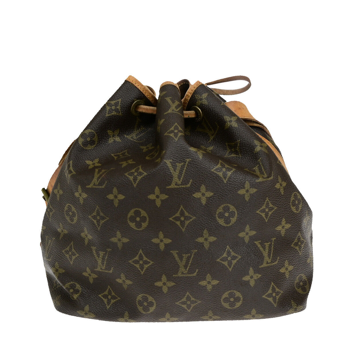 LOUIS VUITTON Petit Noe Drawstring Shoulder Bag Monogram Leather M42226 80SJ020