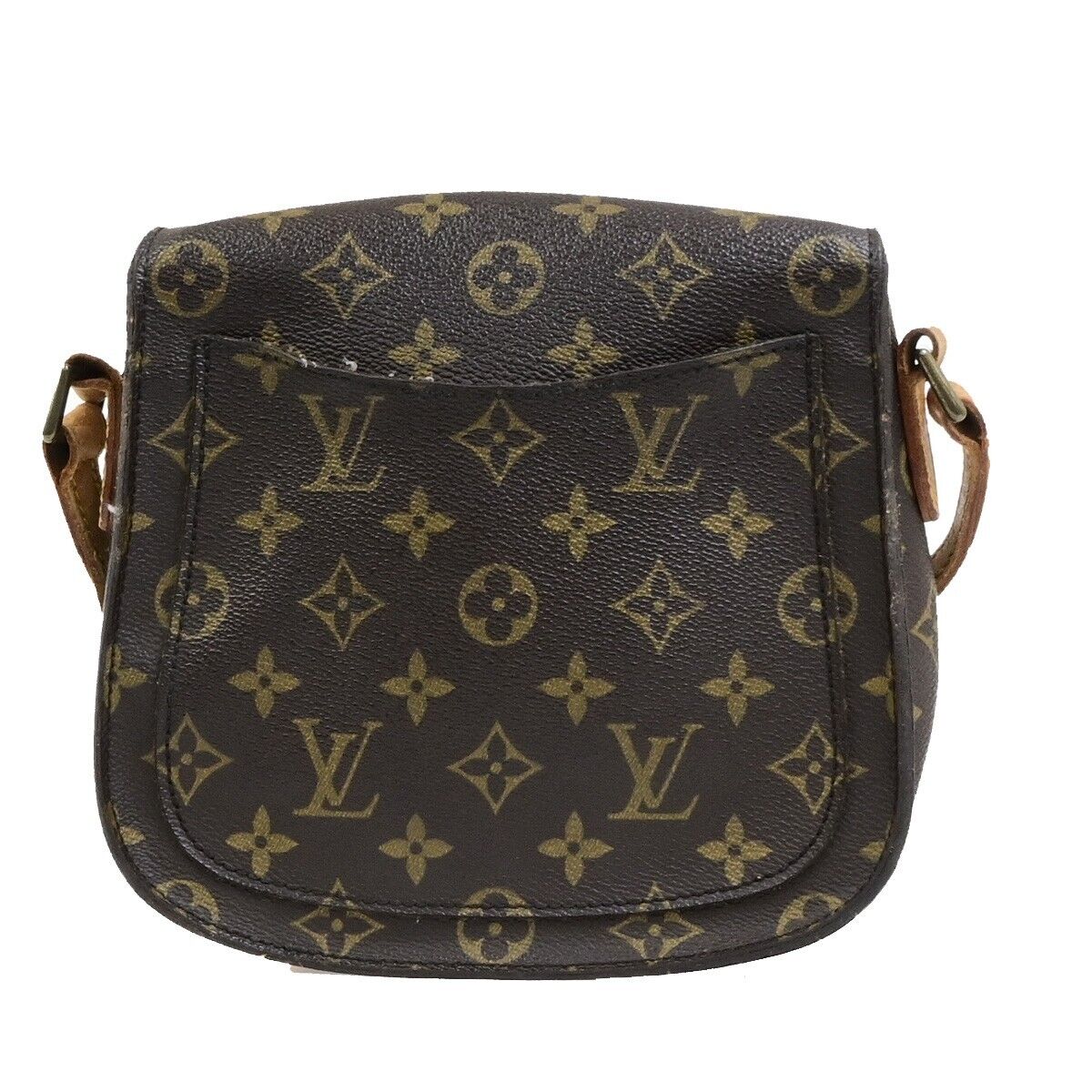 LOUIS VUITTON Saint Cloud MM Shoulder Bag Monogram Leather Brown M51243 64ED489