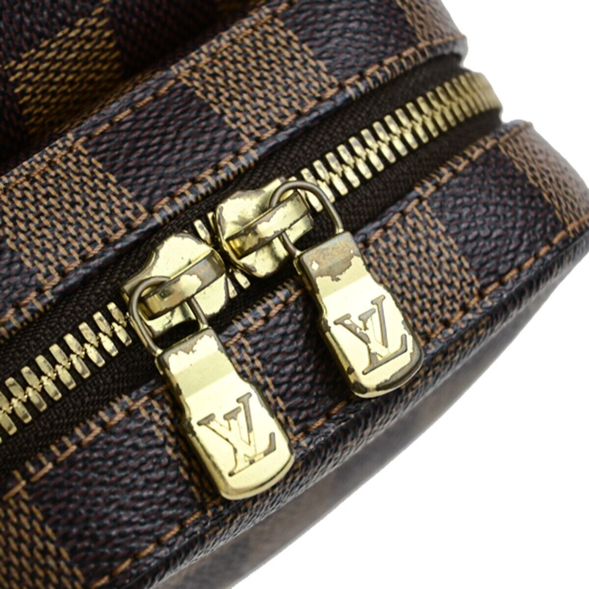 LOUIS VUITTON Geronimos Bum Body Bag Damier Ebene Leather Brown N51994 11ED032