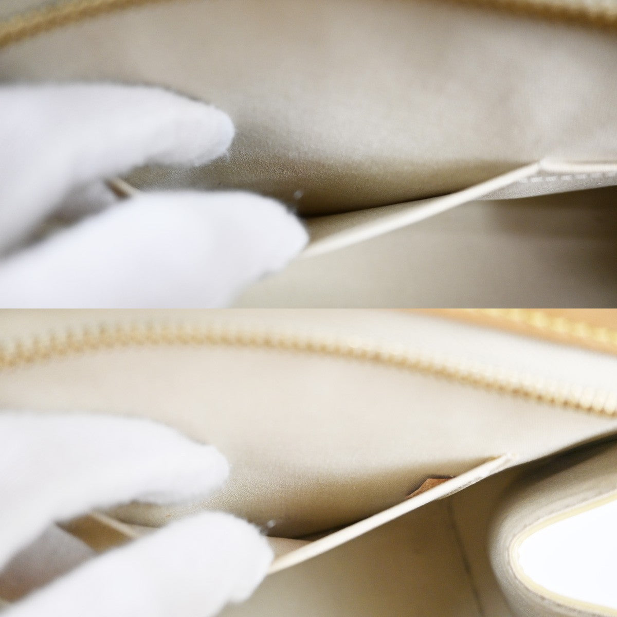 LOUIS VUITTON Blair MM 2Way Hand Bag Monogram Vernis Cream M91456 86TA057