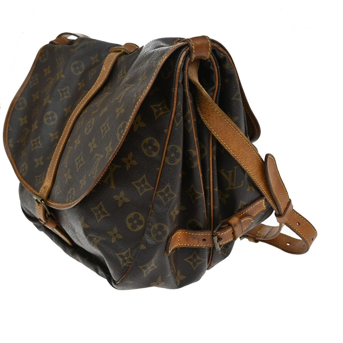 LOUIS VUITTON Saumur 35 Shoulder Bag Monogram Leather BN France M42254 80CA373