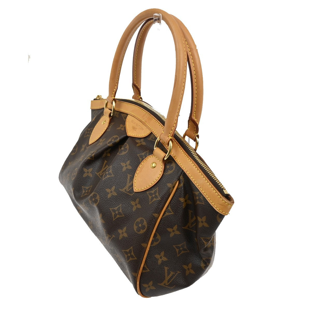 LOUIS VUITTON Tivoli PM Hand Bag Monogram Leather Brown France M40143 43RL574
