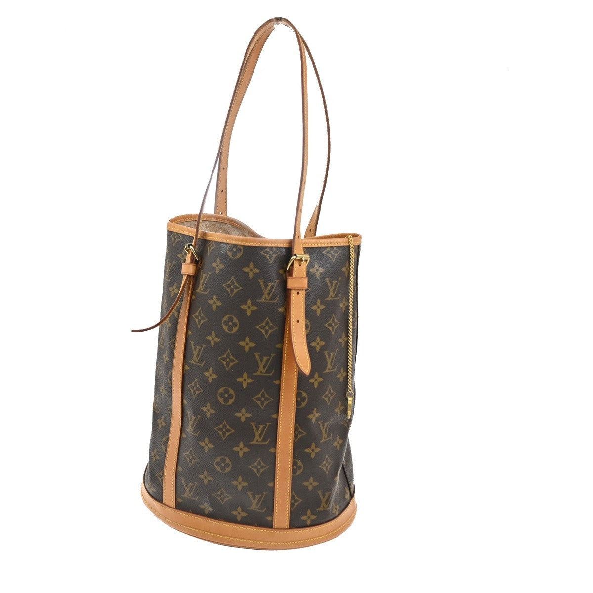 LOUIS VUITTON BUCKET GM Shoulder Tote Bag Monogram Leather Brown M42236 31AA101
