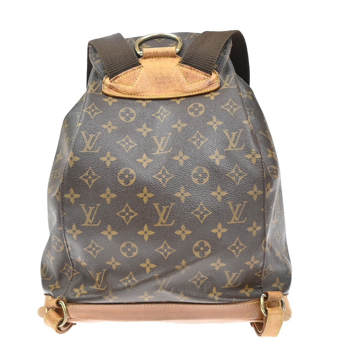 LOUIS VUITTON Montsouris GM Backpack Bag Monogram Leather Brown M51135 88CA069