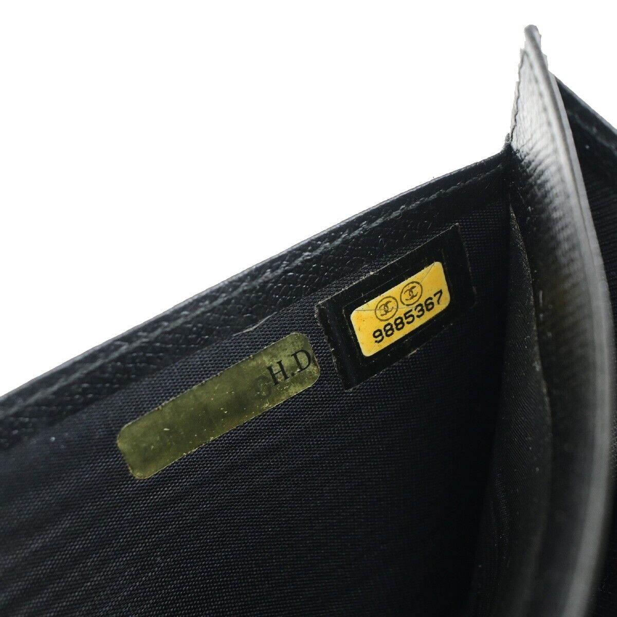 CHANEL CC Logo Long Bifold Wallet Purse Leather Black GHW France 33EB272