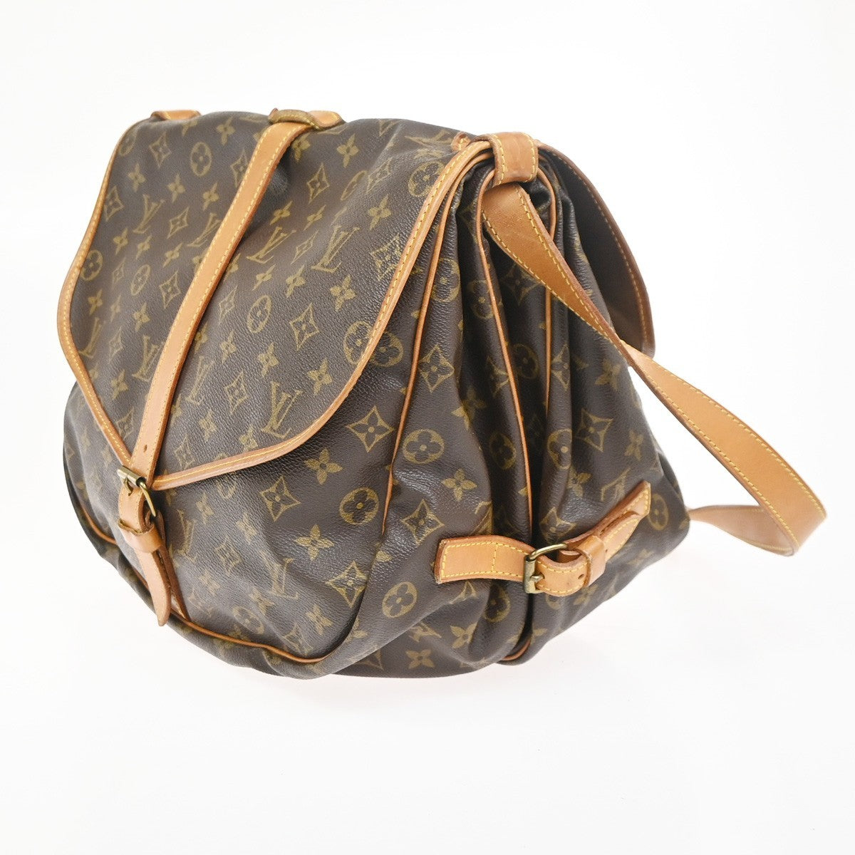 LOUIS VUITTON Saumur 35 Shoulder Bag Monogram Leather BN France M42254 74KC830