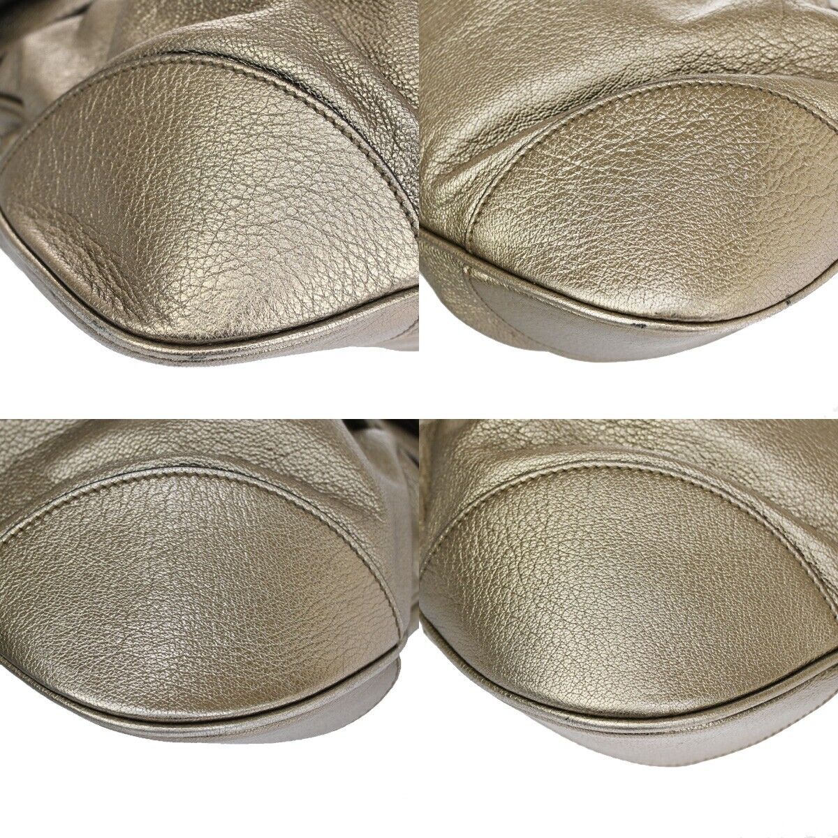 SALVATORE FERRAGAMO Logo Marisa Gancini Shoulder Bag Leather Gray Italy 69SG692