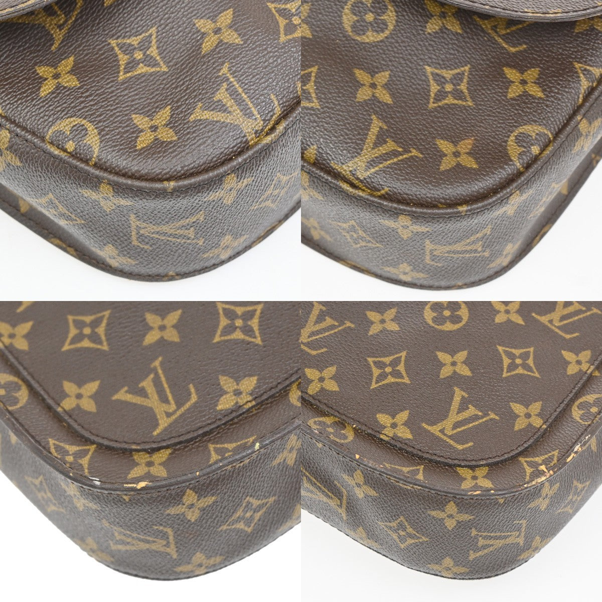 LOUIS VUITTON Saint Cloud GM Shoulder Bag Monogram Leather Brown M51242 30PA025