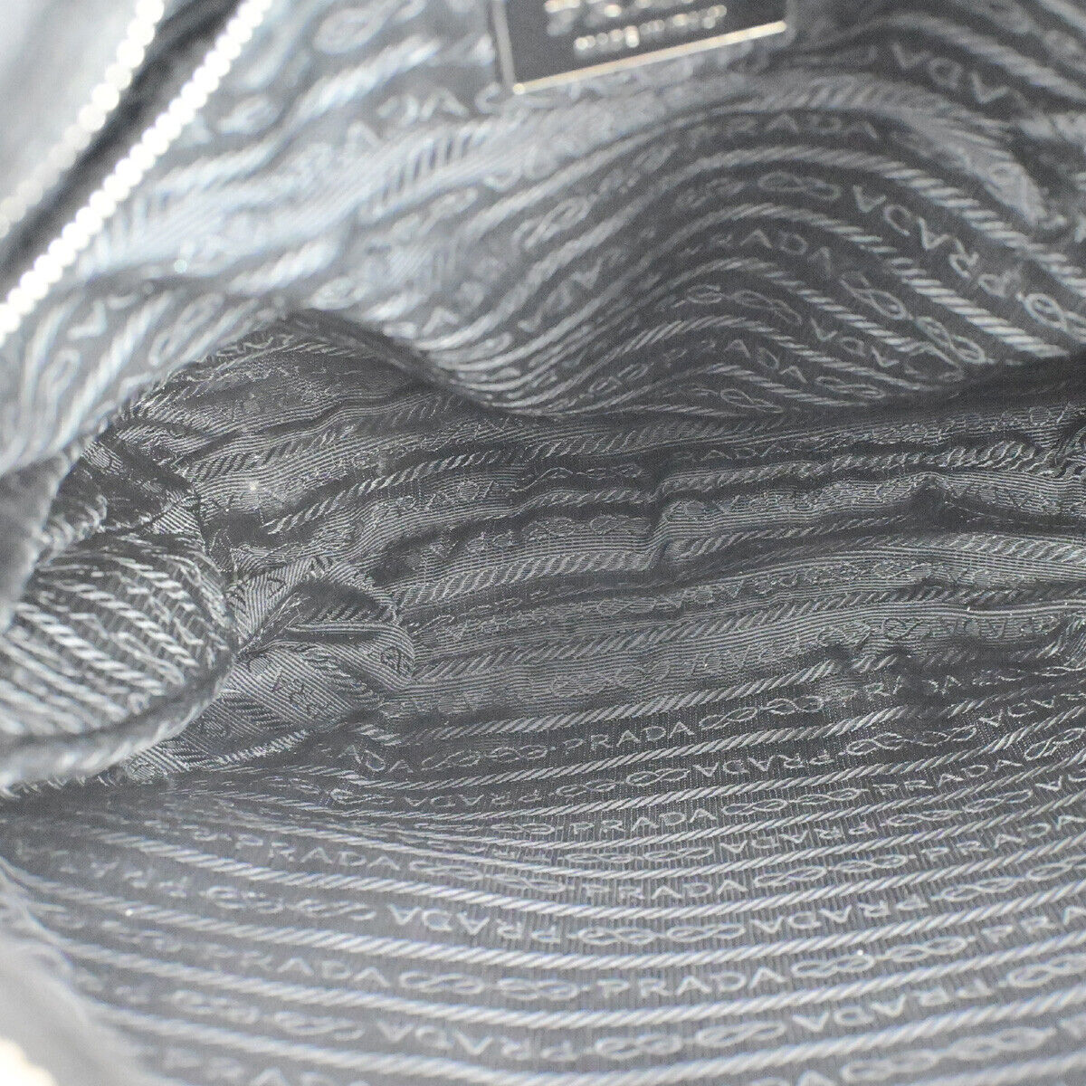 PRADA Logo Tessuto Crossbody Shoulder Bag Nylon Leather Black SHW Italy 67YG497