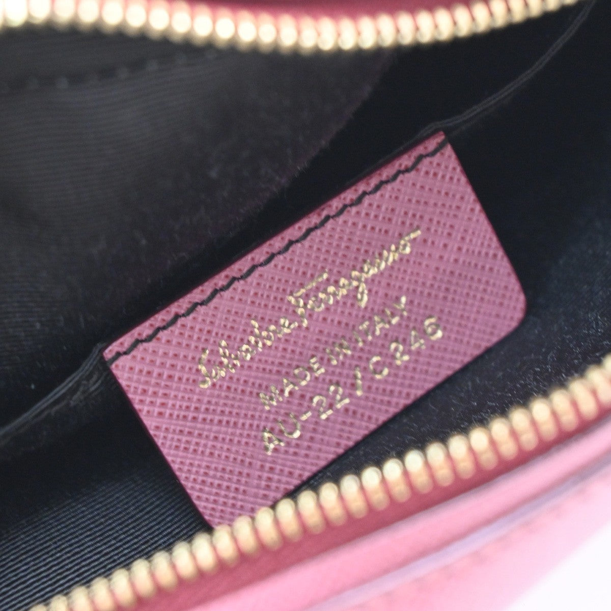 SALVATORE FERRAGAMO Logo Gancini Mini Shoulder Bag Leather Pink GHW 31EG216