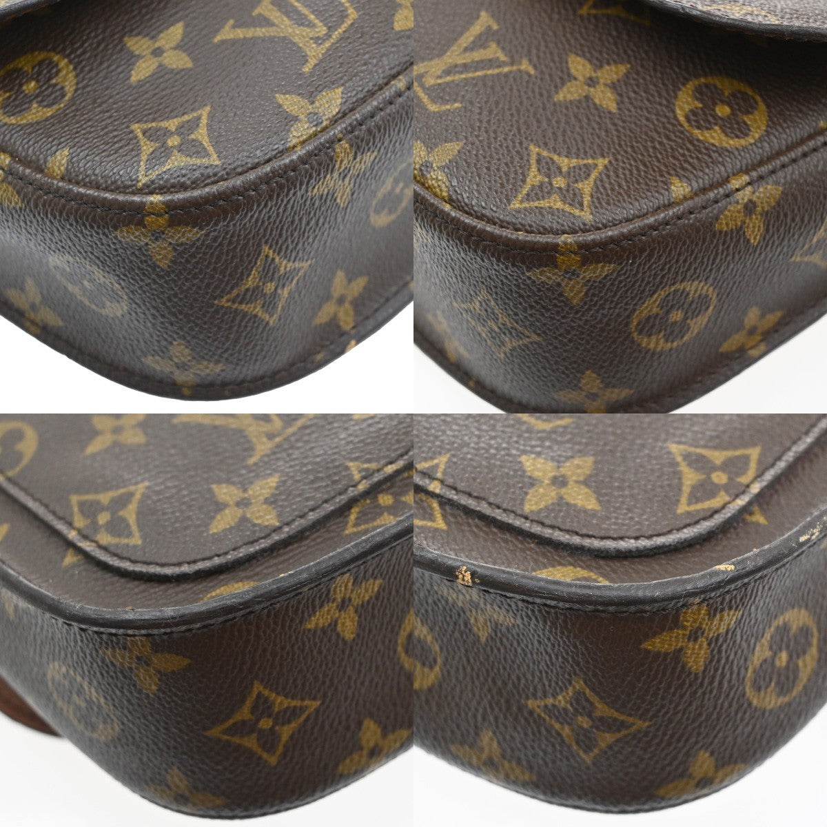 LOUIS VUITTON Saint Cloud MM Shoulder Bag Monogram Leather Brown M51243 34SA143