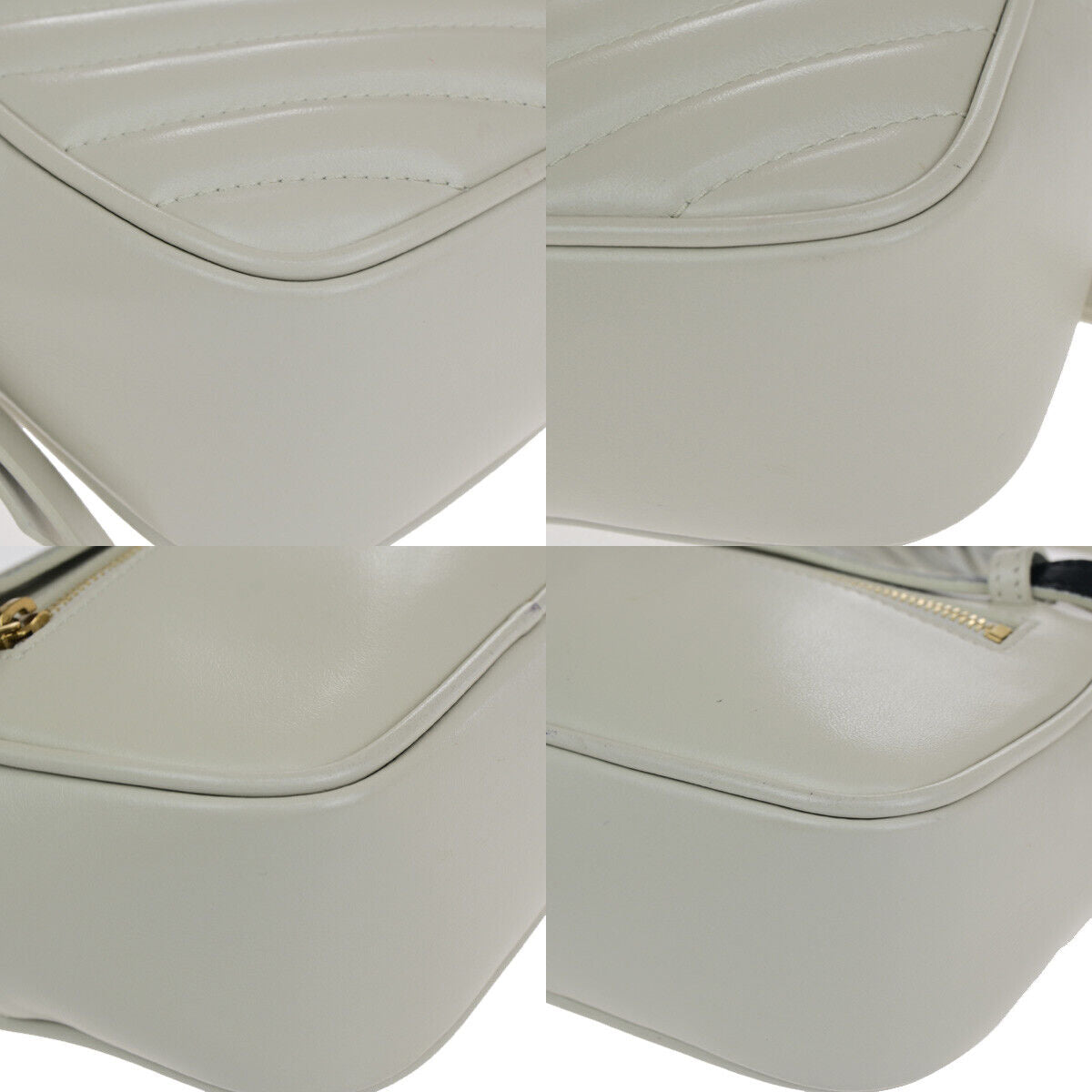 SAINT LAURENT YSL Logo Lou Belt Bum Body Bag Tassel Leather Ivory GHW 21YG406