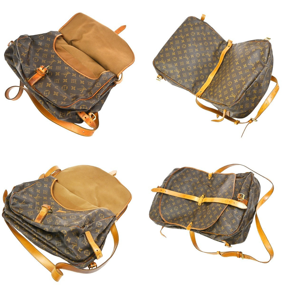 LOUIS VUITTON Saumur 35 Shoulder Bag Monogram Leather BN France M42254 88CA793