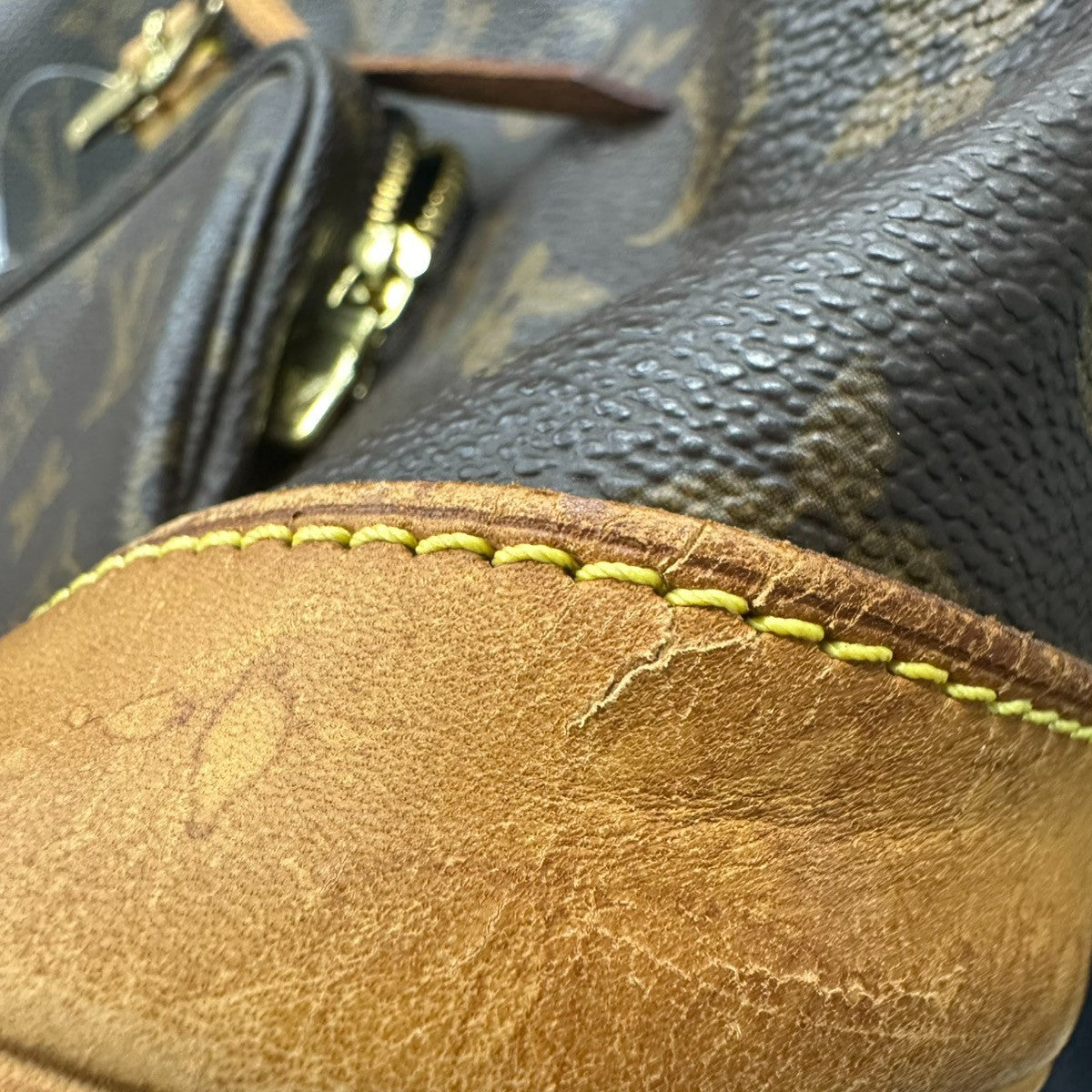 LOUIS VUITTON Montsouris MM Backpack Bag Monogram Leather Brown M51136 72CA841