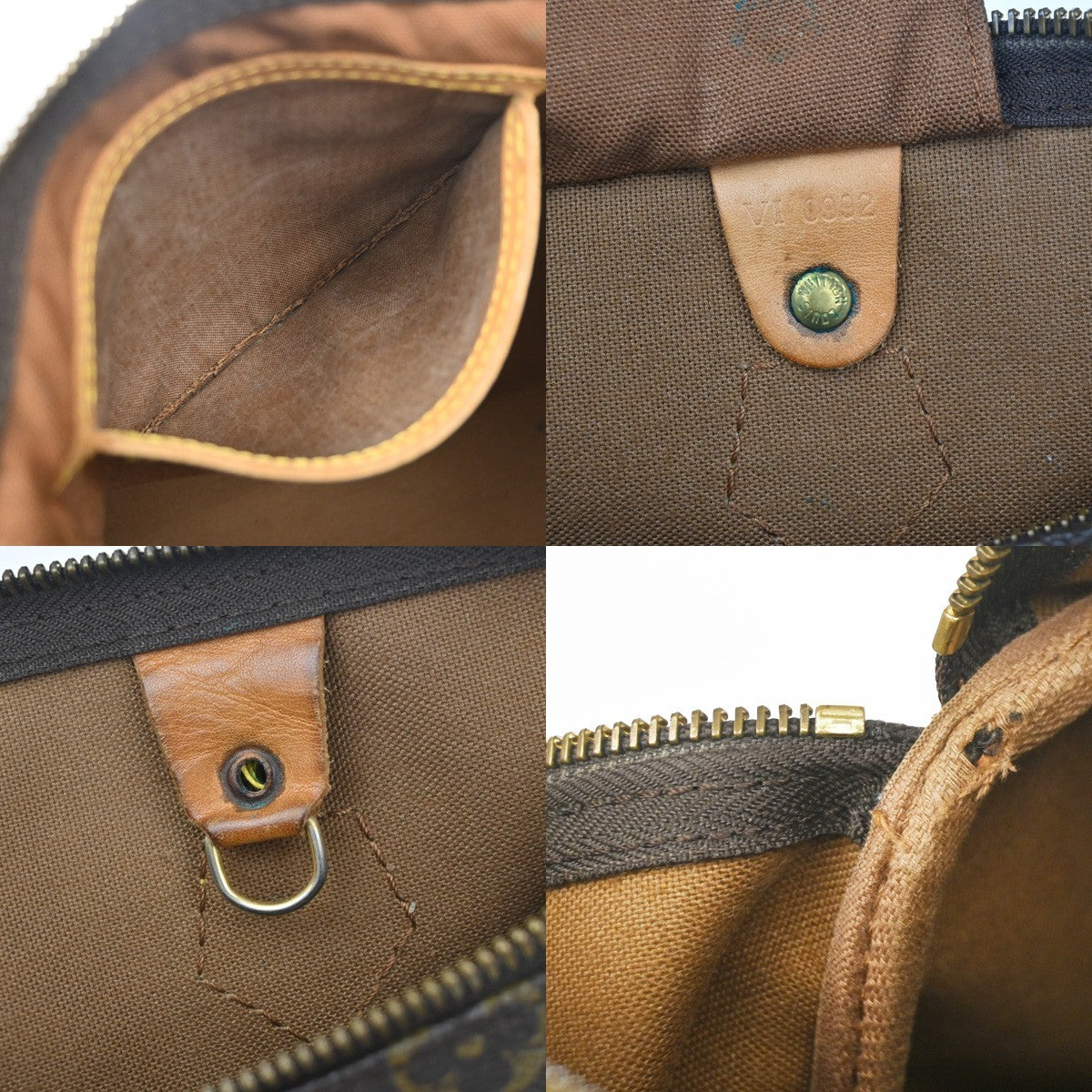 LOUIS VUITTON Speedy 35 Travel Hand Bag Monogram Leather Brown M41524 33YH966