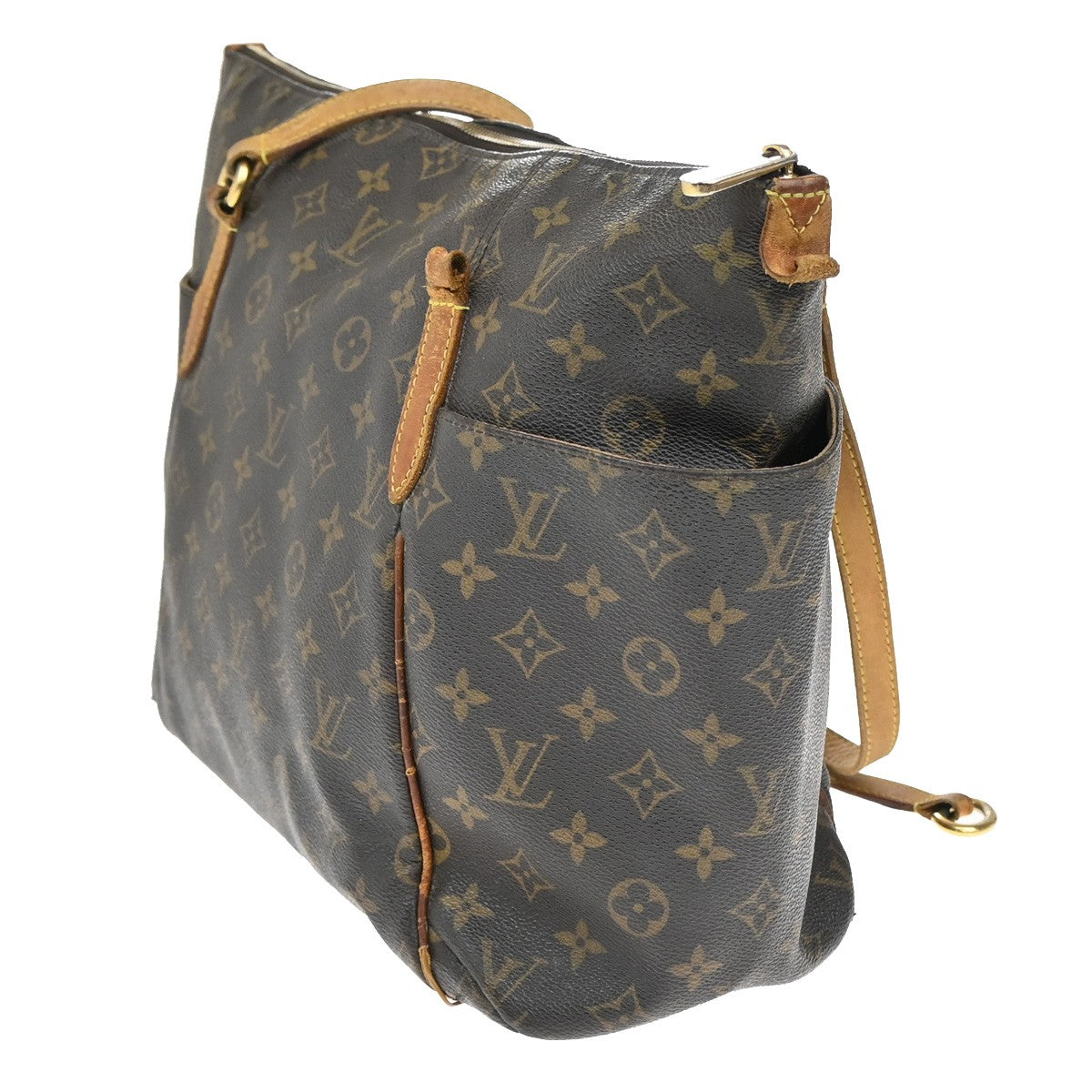 LOUIS VUITTON Logo Totally MM Shoulder Bag Monogram Leather Brown M56689 67YH190