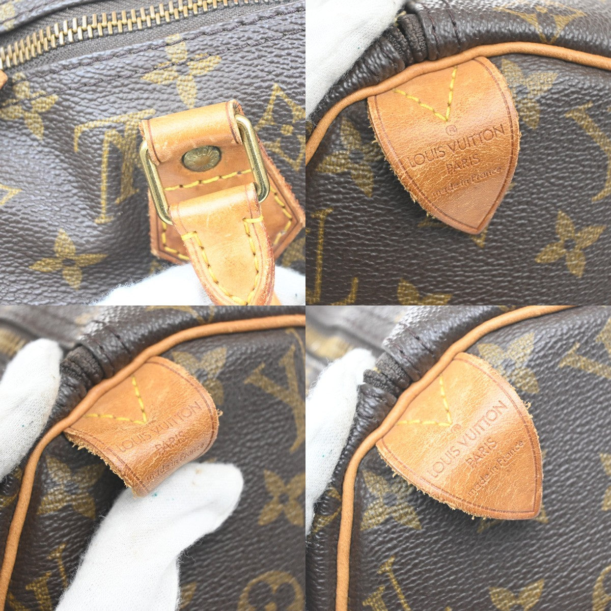 LOUIS VUITTON Speedy 40 Travel Hand Bag Monogram Leather Brown M41522 76KC817