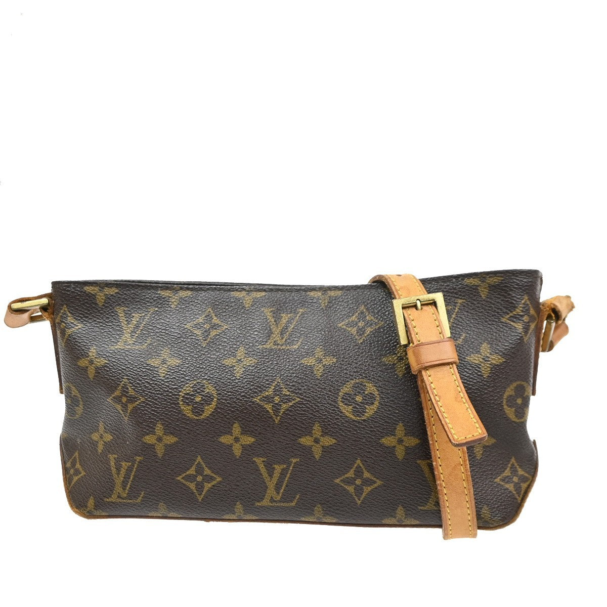 LOUIS VUITTON Logo Trotteur Shoulder Bag Monogram Leather Brown M51240 62SA013