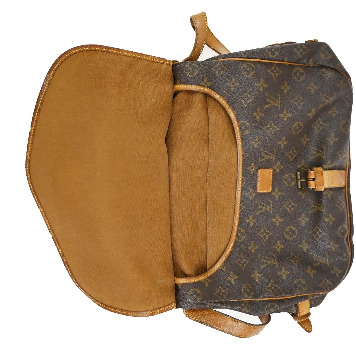 LOUIS VUITTON Saumur 35 Shoulder Bag Monogram Leather BN France M42254 65TA681