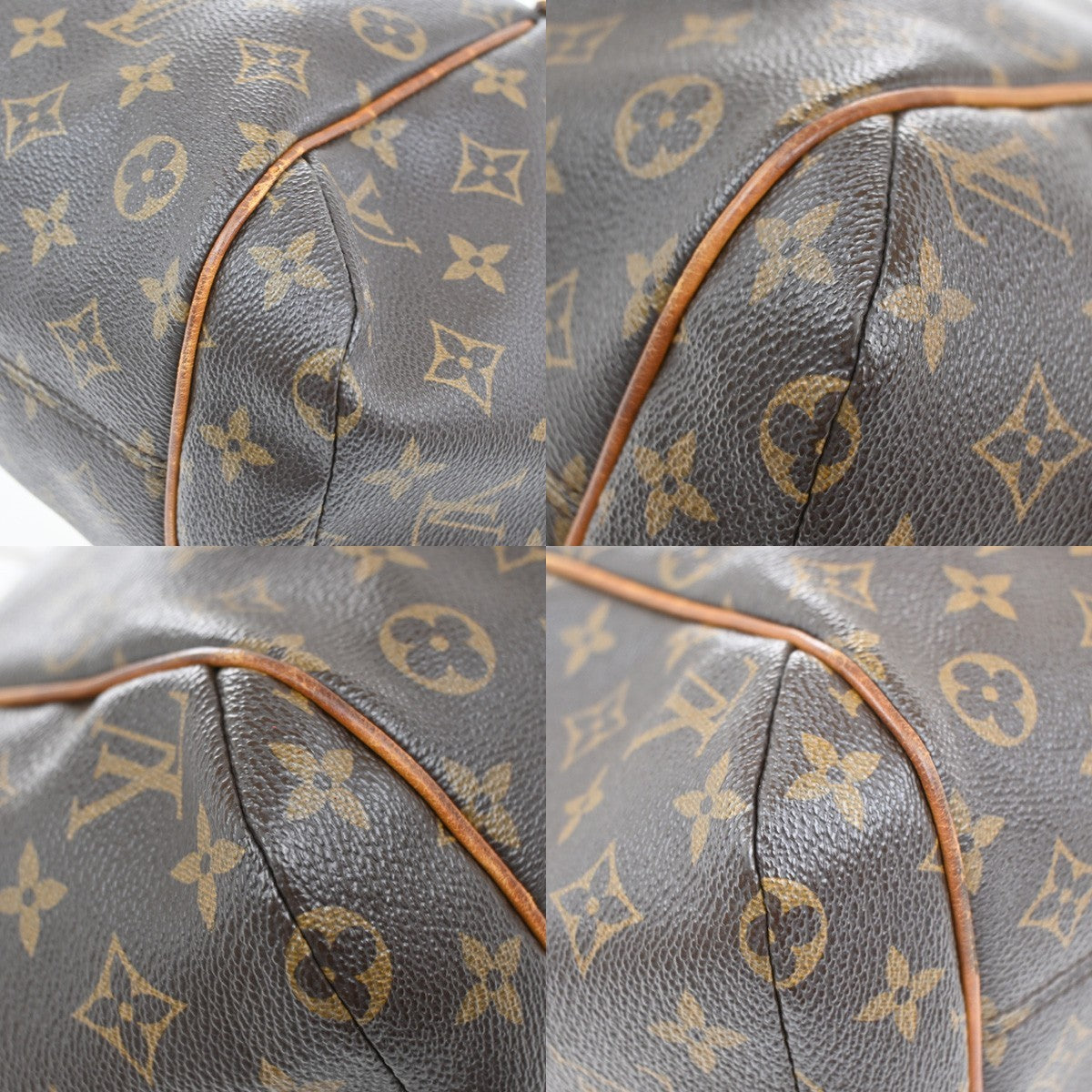 LOUIS VUITTON Logo Totally PM Shoulder Bag Monogram Leather Brown M56688 84CA422
