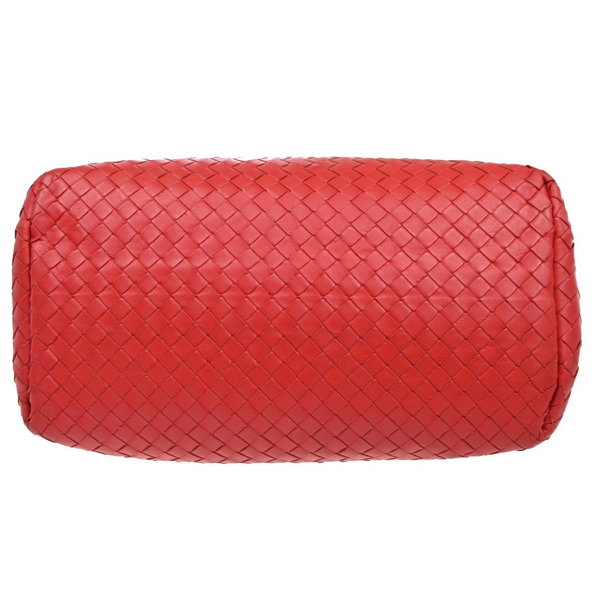 BOTTEGA VENETA Logo Intrecciato Roma 2way Shoulder Hand Bag Leather Red 91MA415